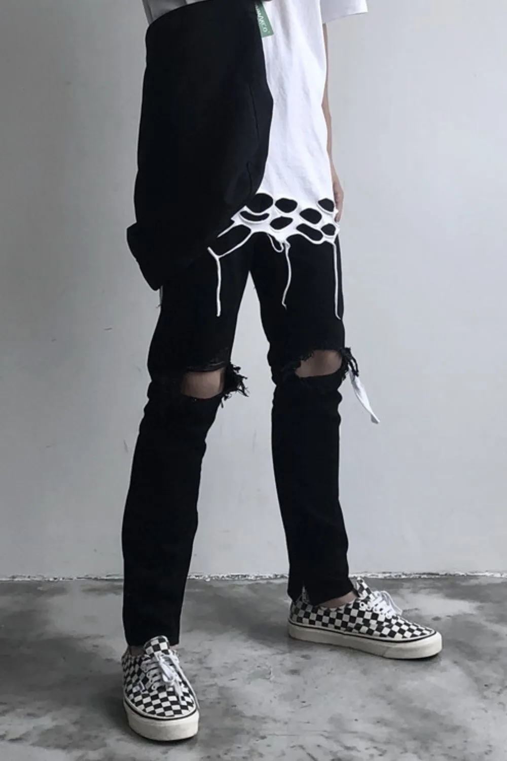 Men's Distressed Skinny Jeans, image 3