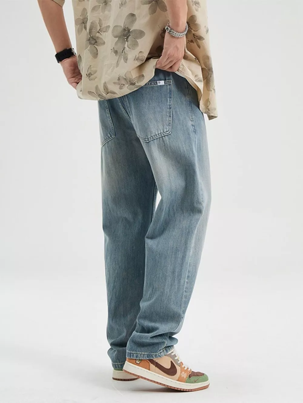 Men's Wash Relaxed Fit Jeans, image 6