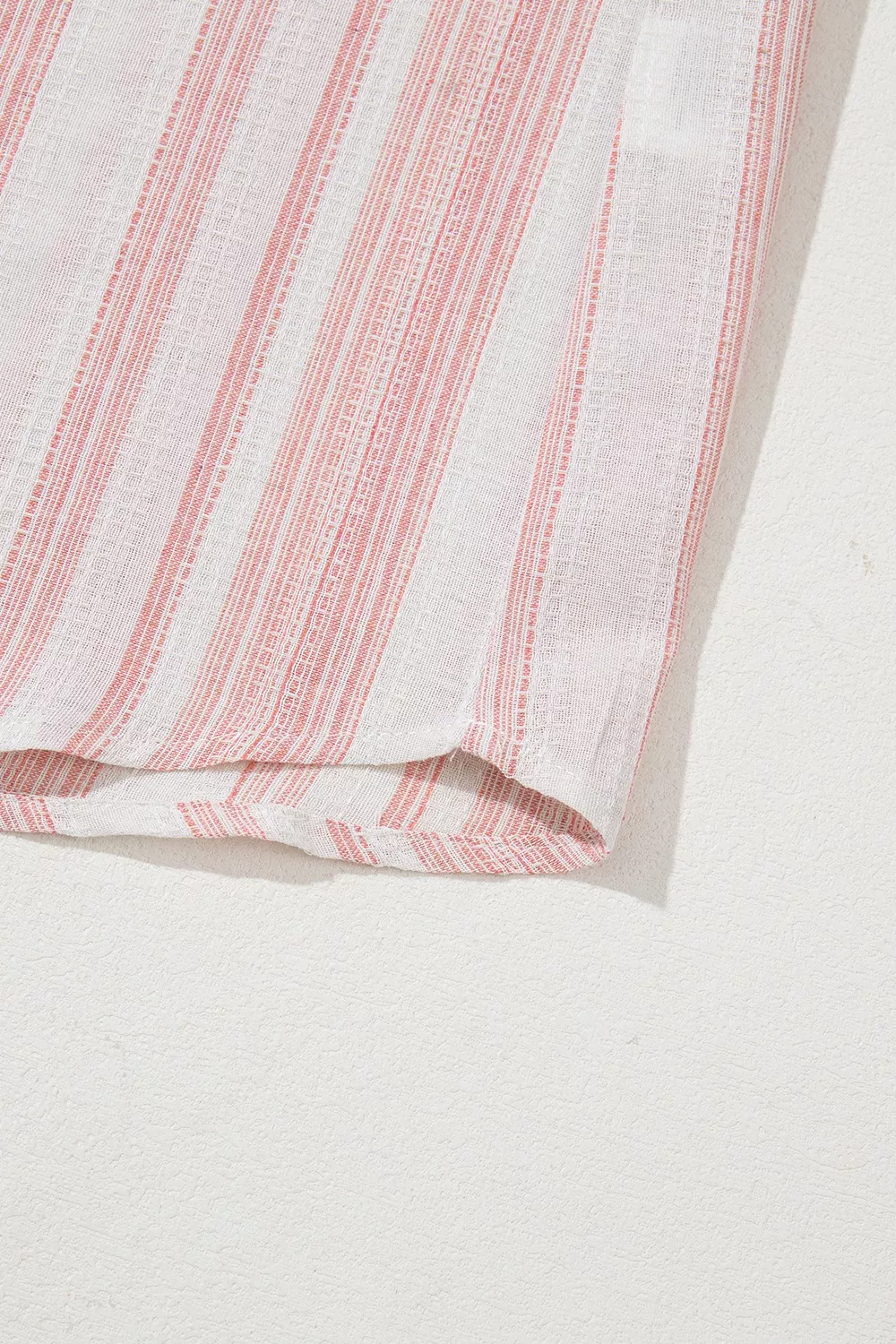 Striped Button Detail Short Sleeve Blouse, image 7