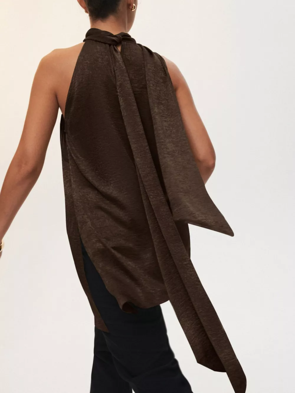 Elegant Halter Neck Asymmetrical Sleeveless Top, image 7