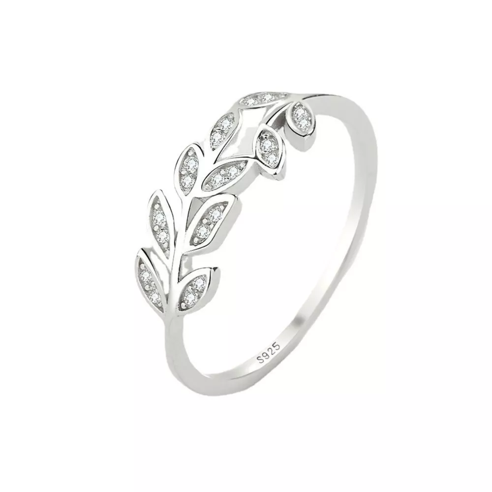925 Sterling Silver Leaf Ring, image 5