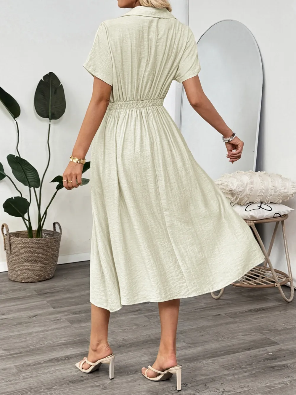 Short Sleeve Midi Dress with Pockets, image 5