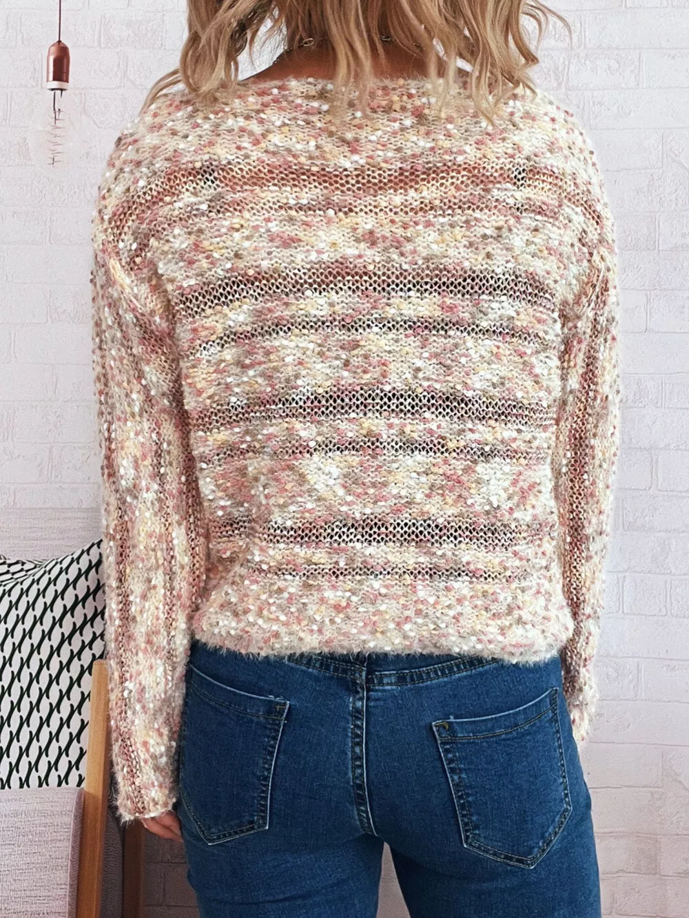 Round Neck Long Sleeve Sweater, image 5