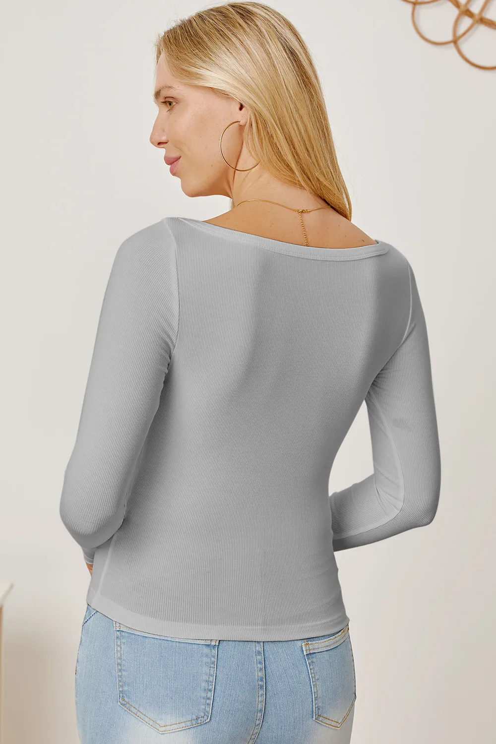 Square Neck Long Sleeve T-Shirt, image 18