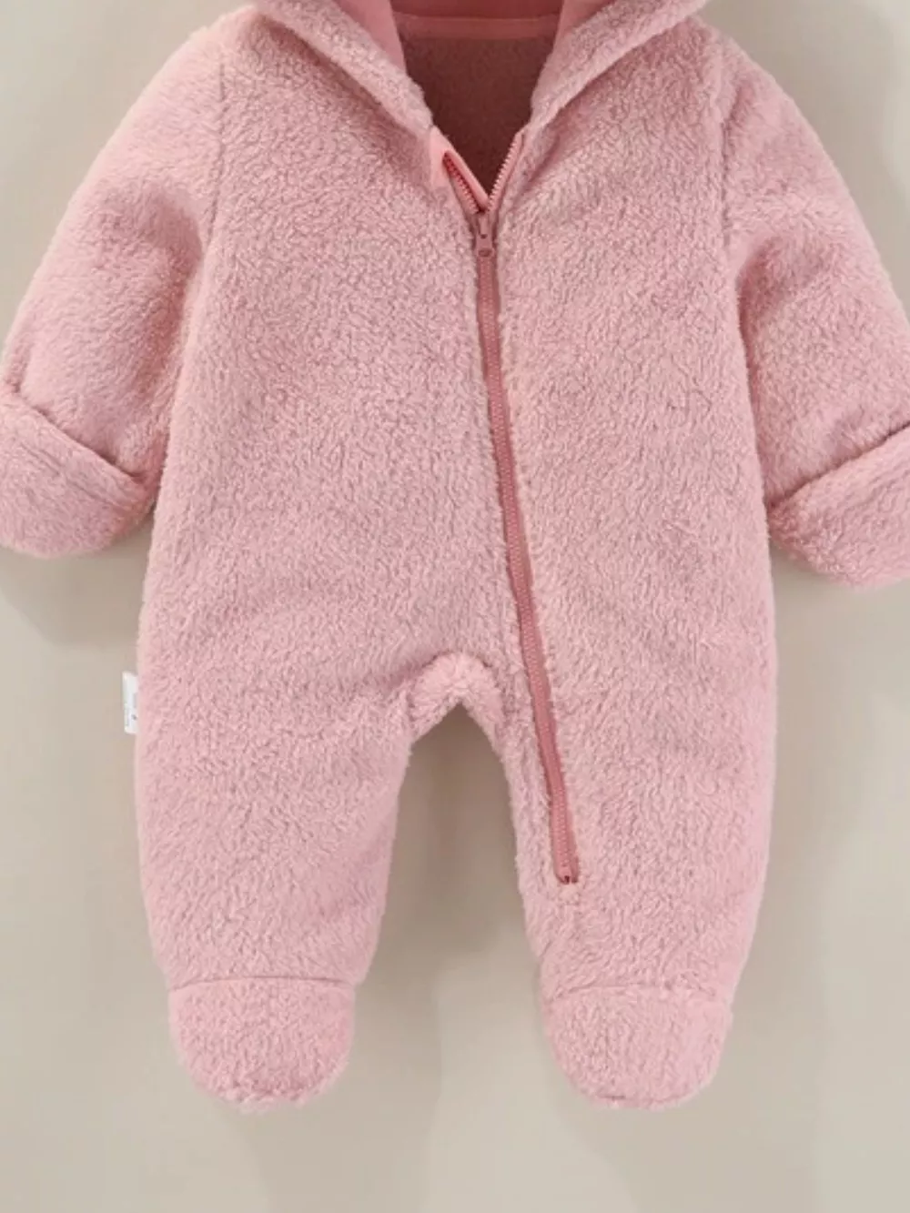 Children's Cozy Bear Hooded Fleece One-Piece, image 7