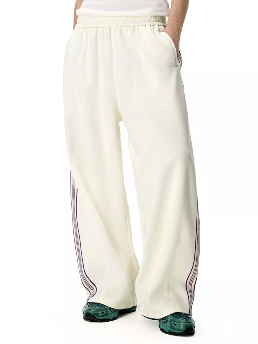 Men's Side Striped Wide Leg Pants, image 7
