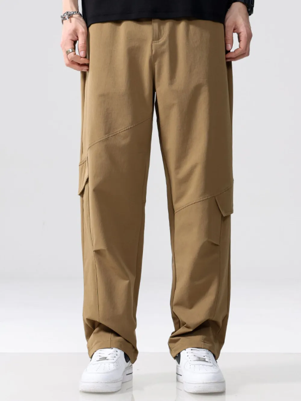Men's Plus Size Straight Leg Cargo Combat Pants, image 6