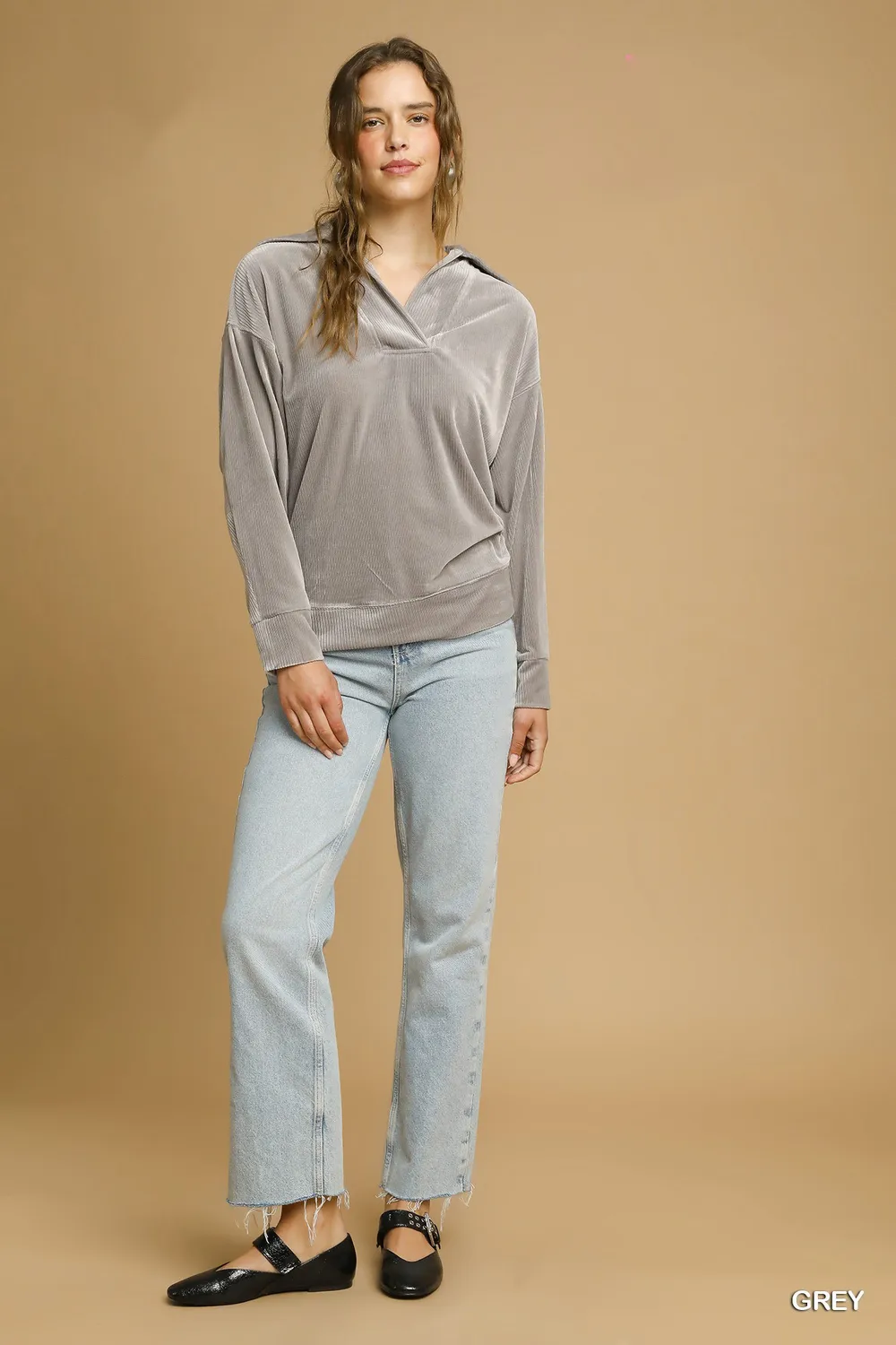 Soft Thermal Collared Long Sleeve Top, image 5
