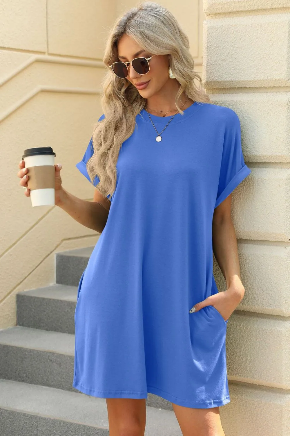 Short Sleeve Mini Dress with Pockets, image 19