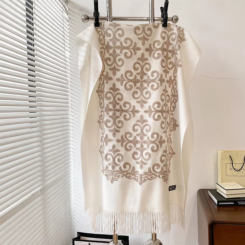Boho Printed Fringe Hem Scarf, image 4