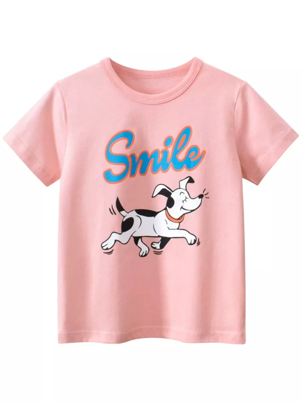 Children's "Smile" Dog Graphic T-Shirt