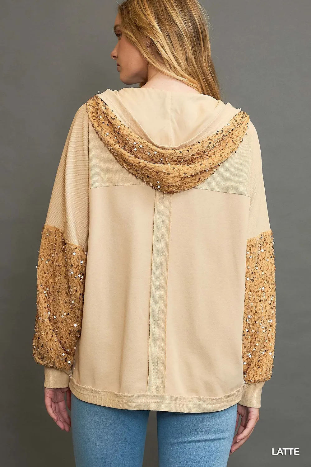 Sequined French Terry Jacket, image 3