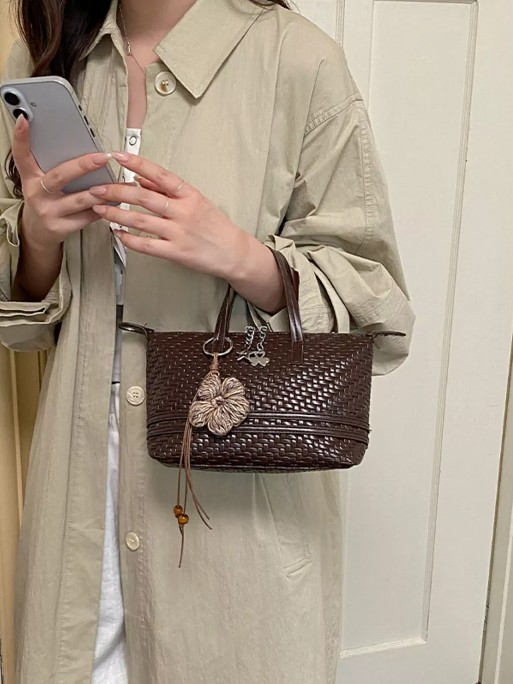Woven Texture Crossbody Bag, image 6