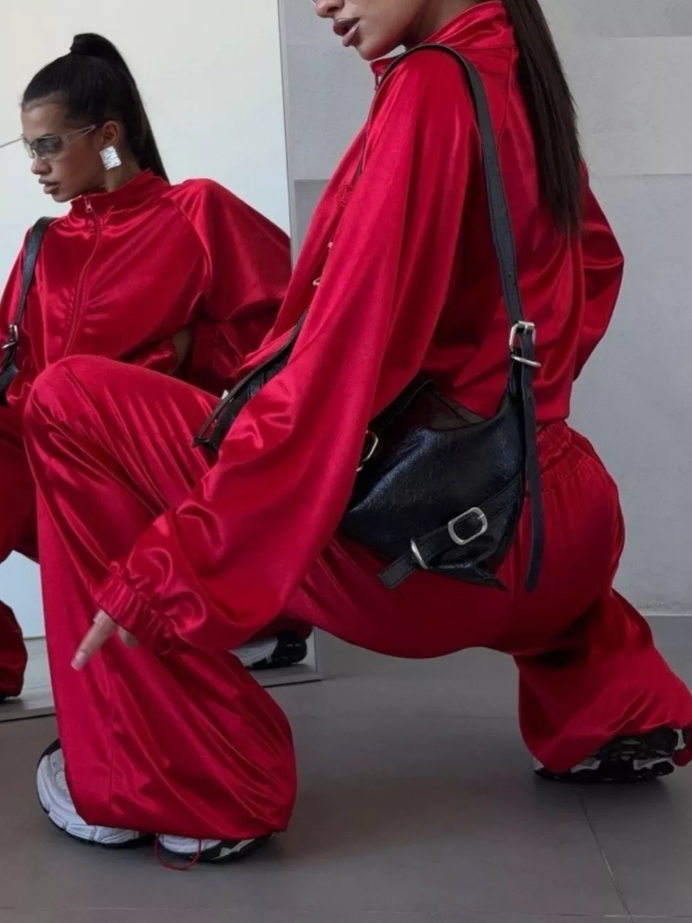 Zip Up Raglan Sleeve Jacket and Pants Set, image 14