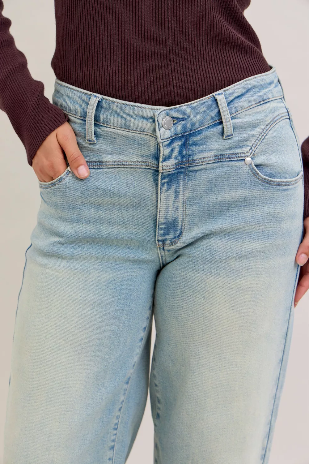 High Waist Column Straight Jeans, image 6