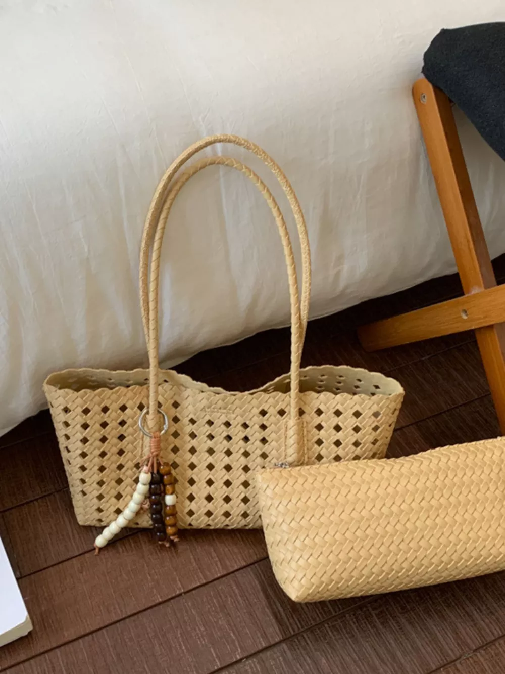 Woven Hollow-Out Shoulder Bag, image 9