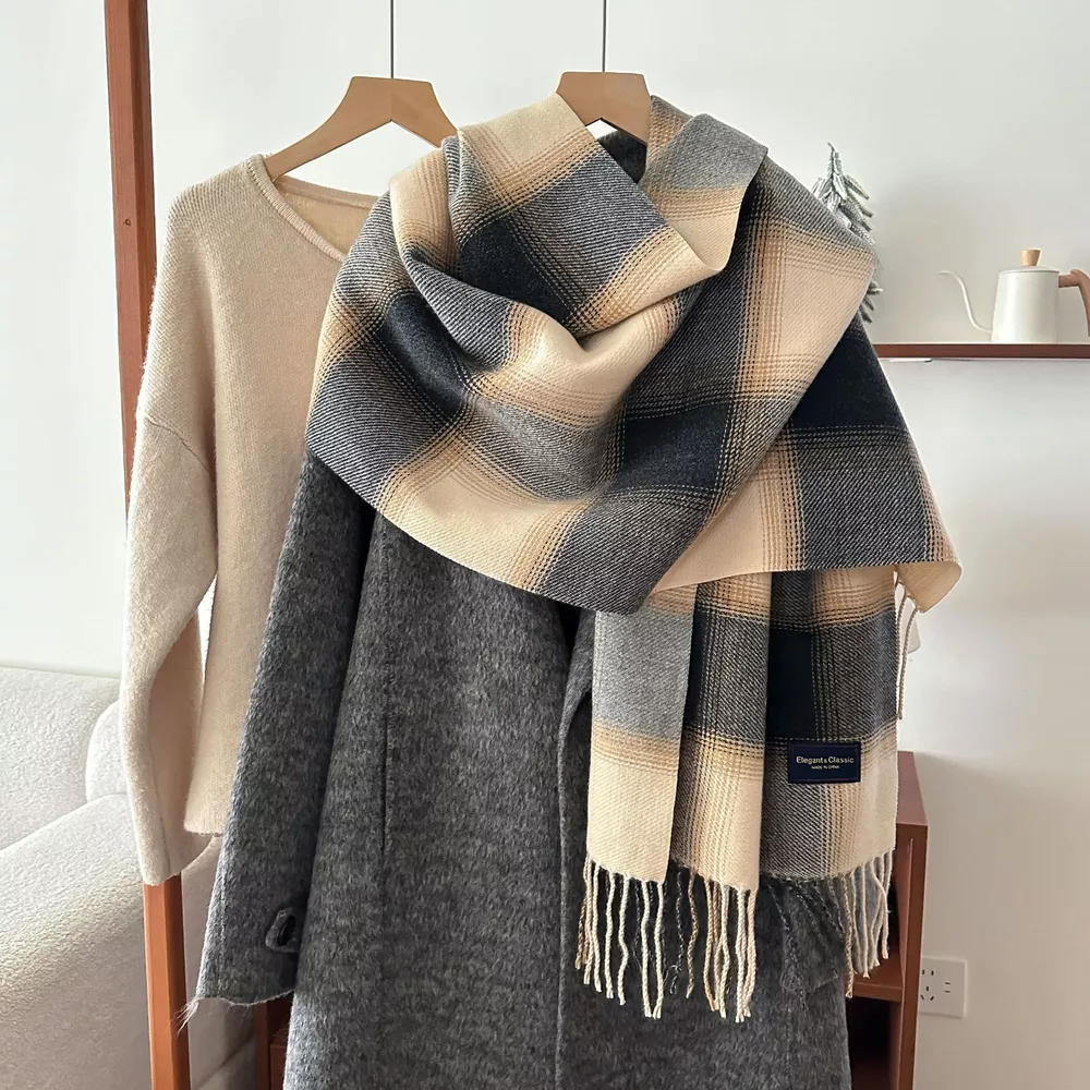 Plaid Fringe Scarf, image 6
