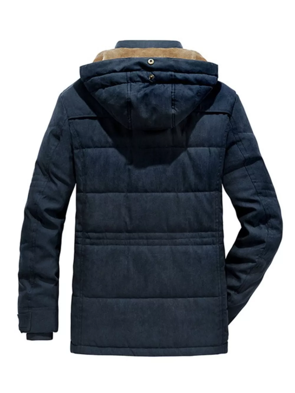 Men's Plus Size Warm Hooded Zip Up Winter Coat, image 4