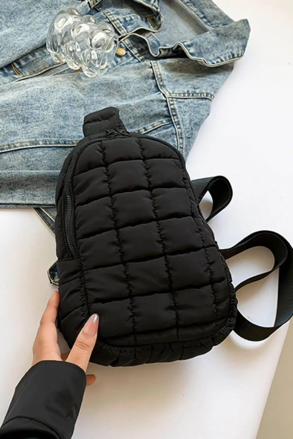 Quilted Nylon Crossbody Bag, image 23