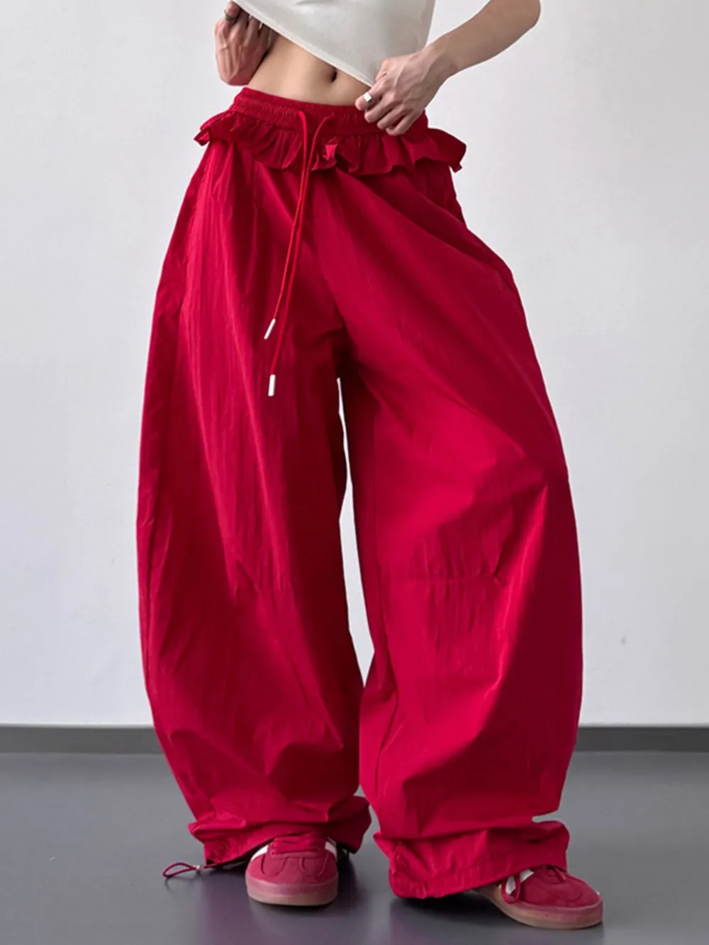 Drawstring Wide Leg Pants, image 6