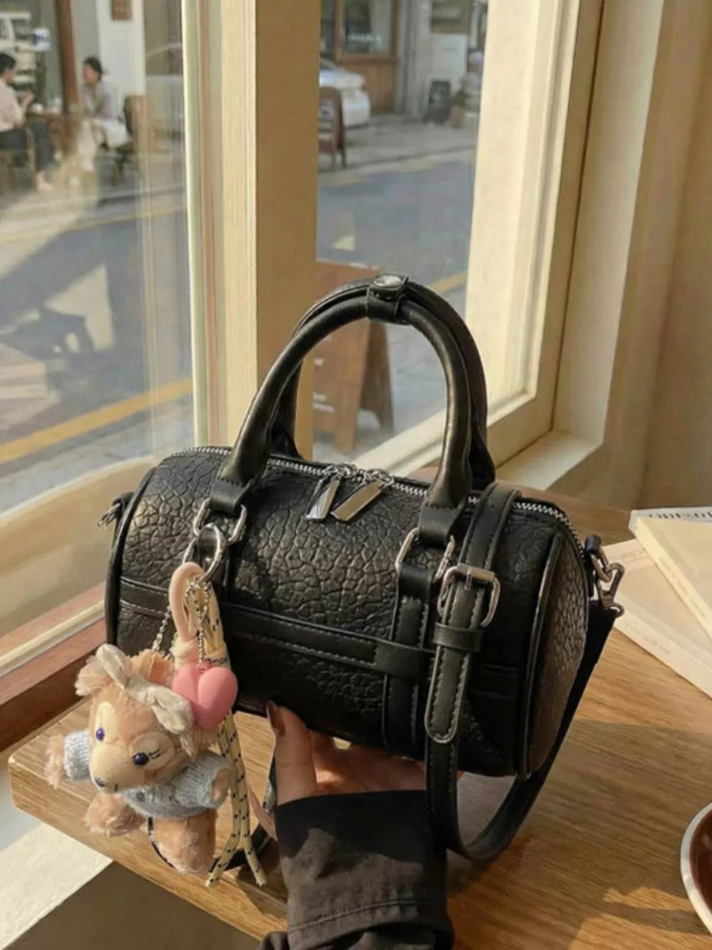 Textured Barrel Crossbody Bag, image 6