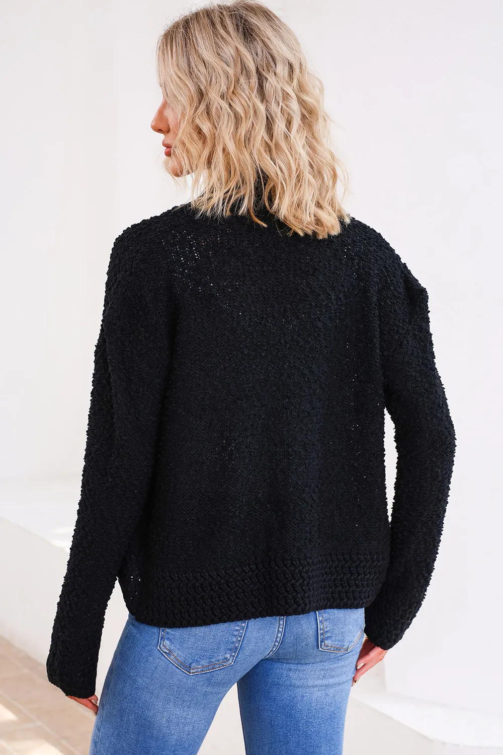Solid Color Open Front Cardigan, image 8