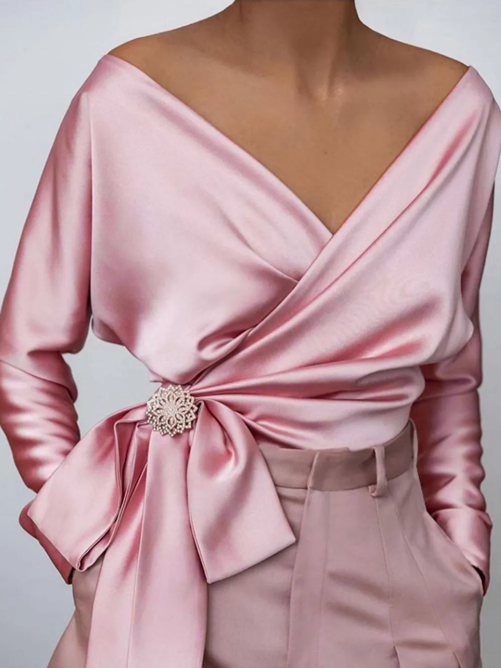 Surplice Long Sleeve Blouse, image 2