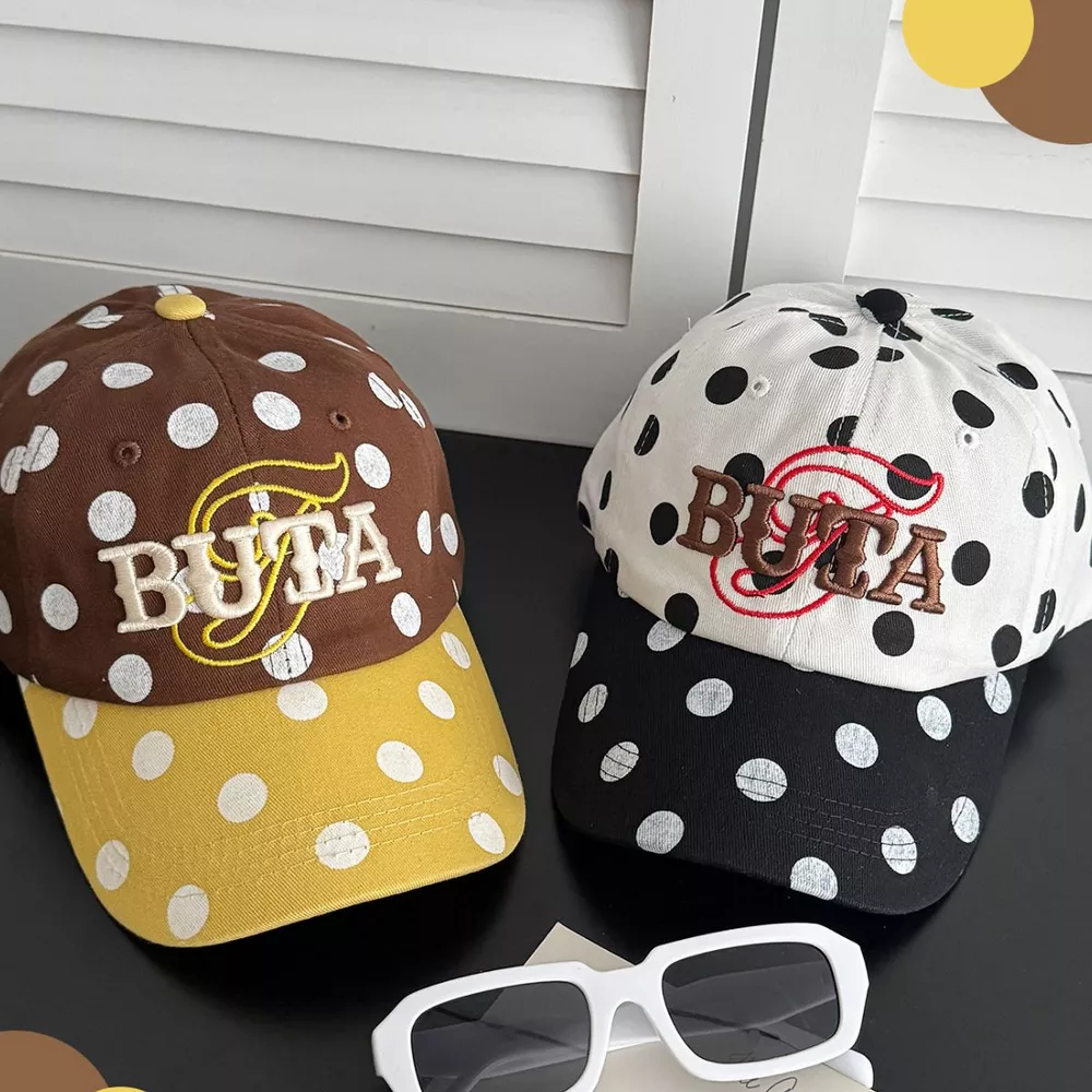 Polka Dot Embroidered Baseball Cap, image 2