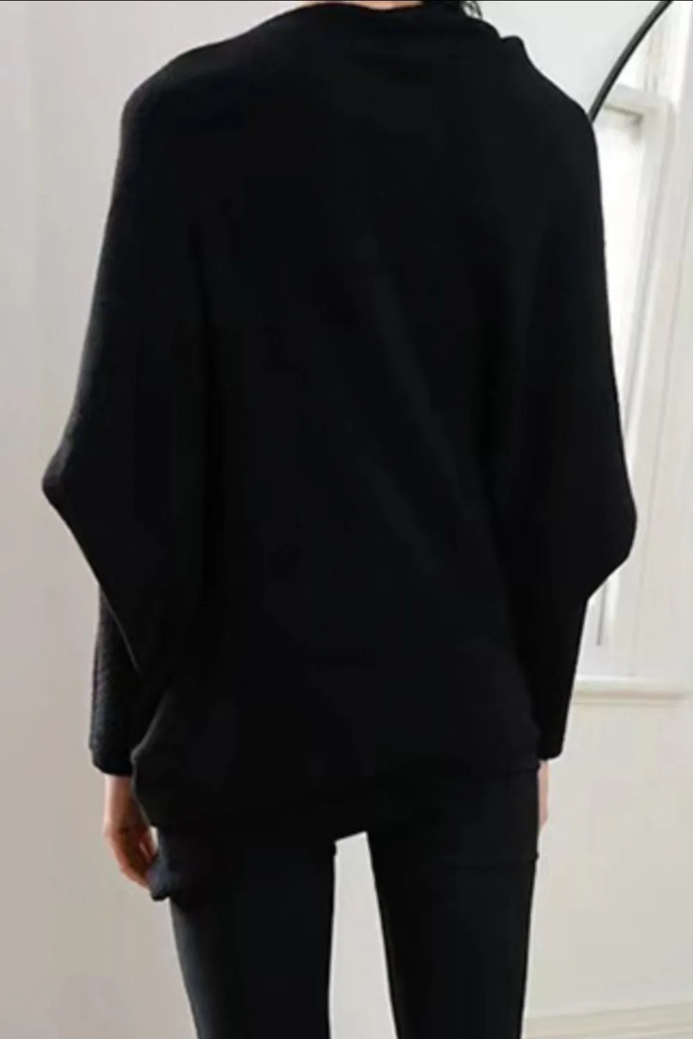 Full Size Boat Neck Batwing Sleeve Knit Top, image 8