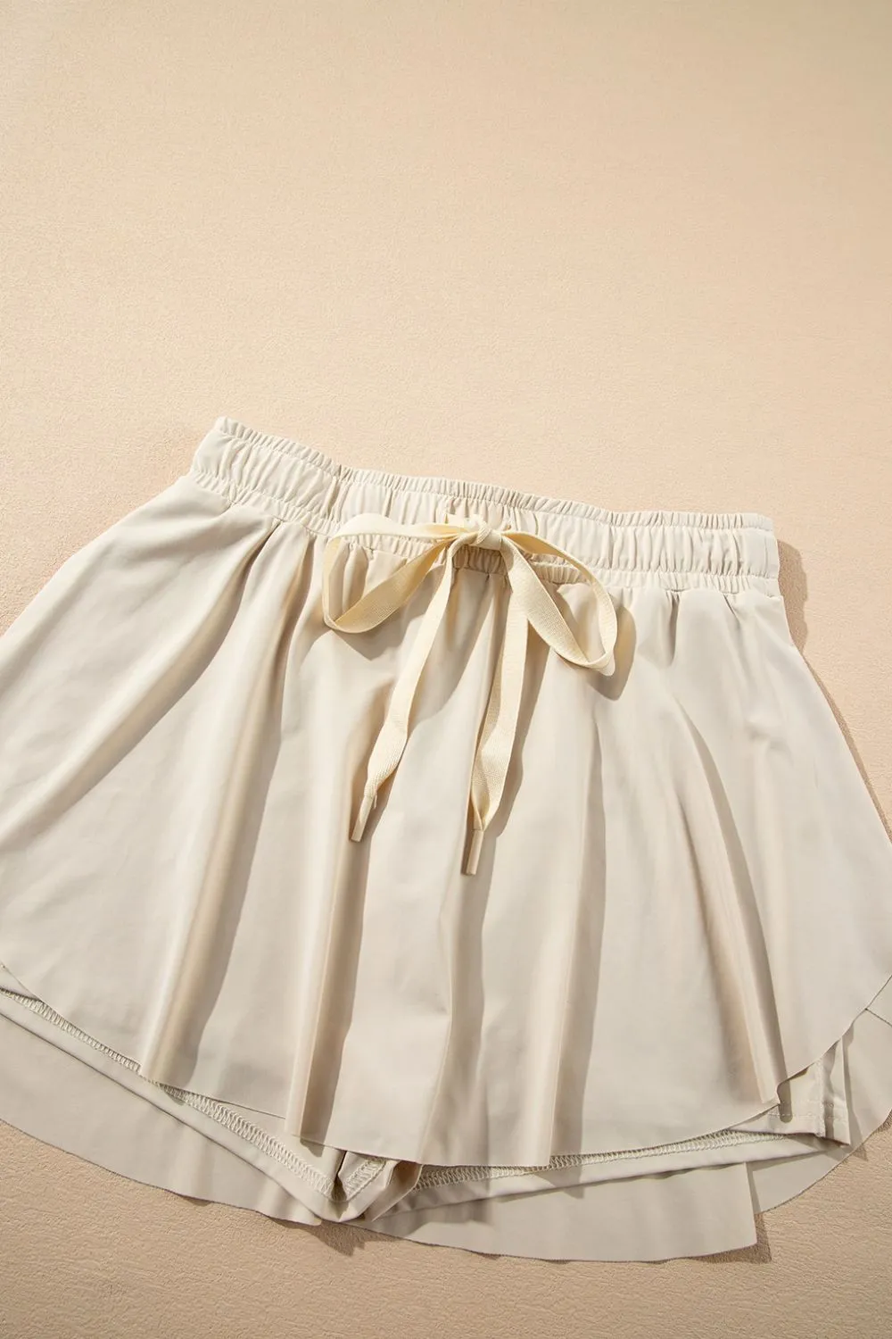 Drawstring High Waist Lined Active Skorts, image 9