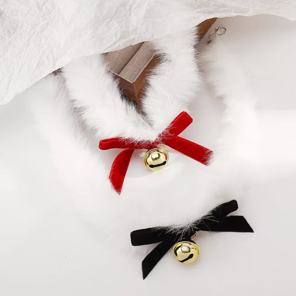 Christmas Choker Necklace with Red Bow, image 9