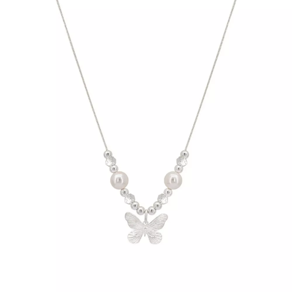 Butterfly Pearl Pendant Necklace, image 7