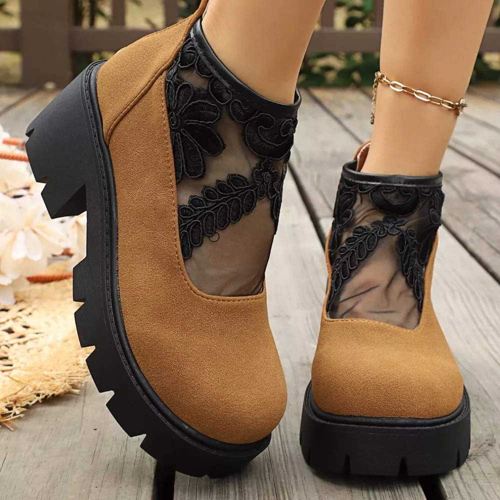 Round Toe Platform Loafers, image 6