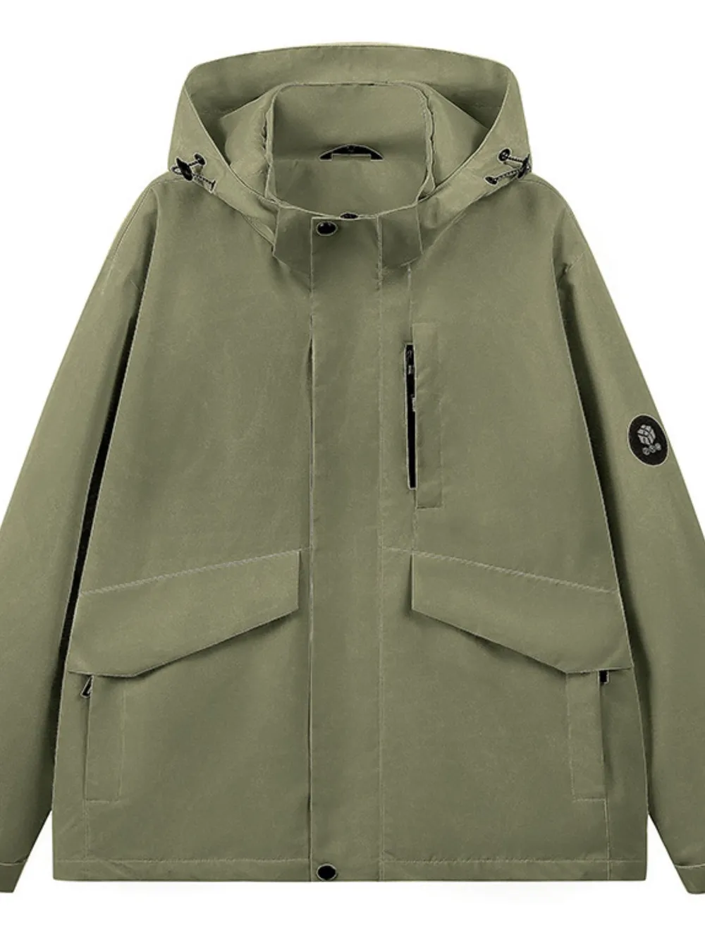 Men's Full Size Long Sleeve Hooded Windbreaker Jacket Plus Size, image 6