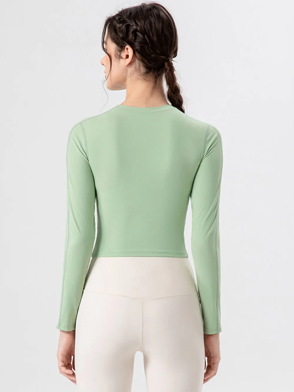 Round Neck Long Sleeve Active T-Shirt, image 6