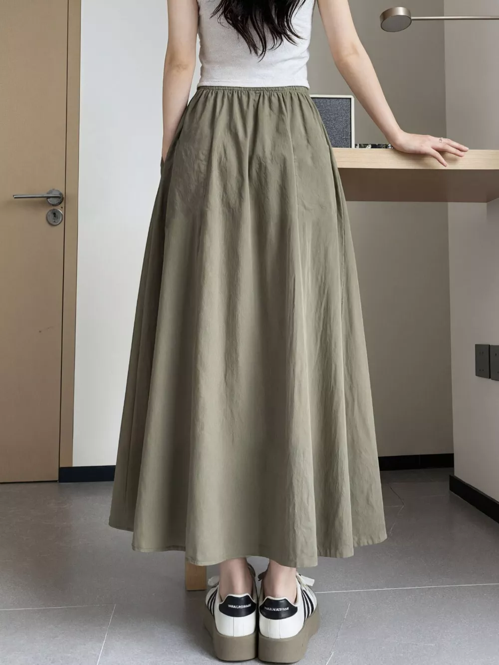 Flowy A-Line Maxi Skirt, image 5