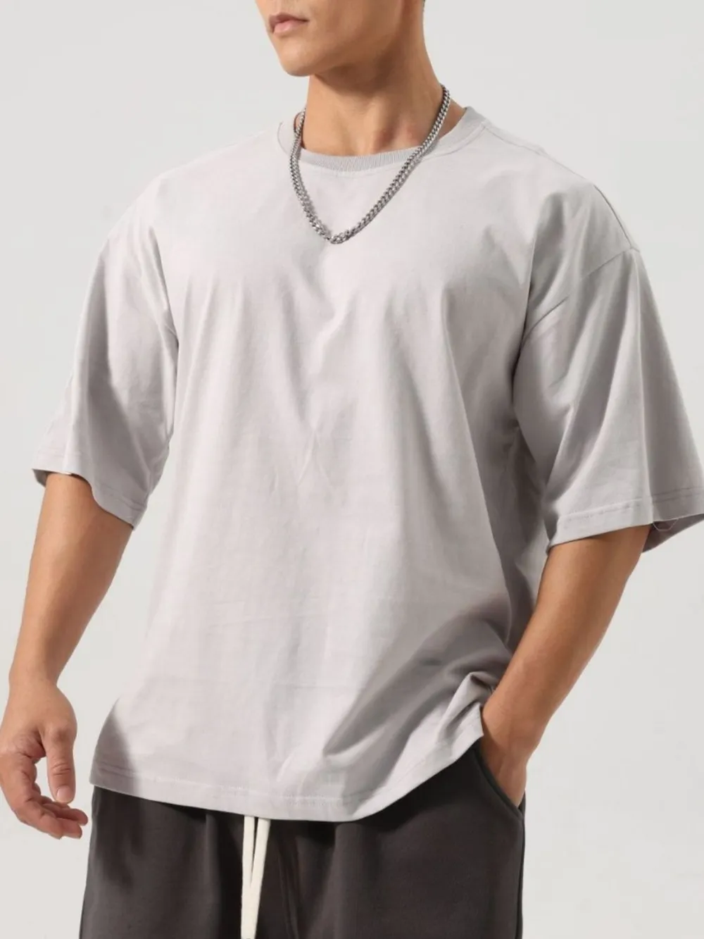 Men's Plus Size Round Neck Half Sleeve T-Shirt, image 5