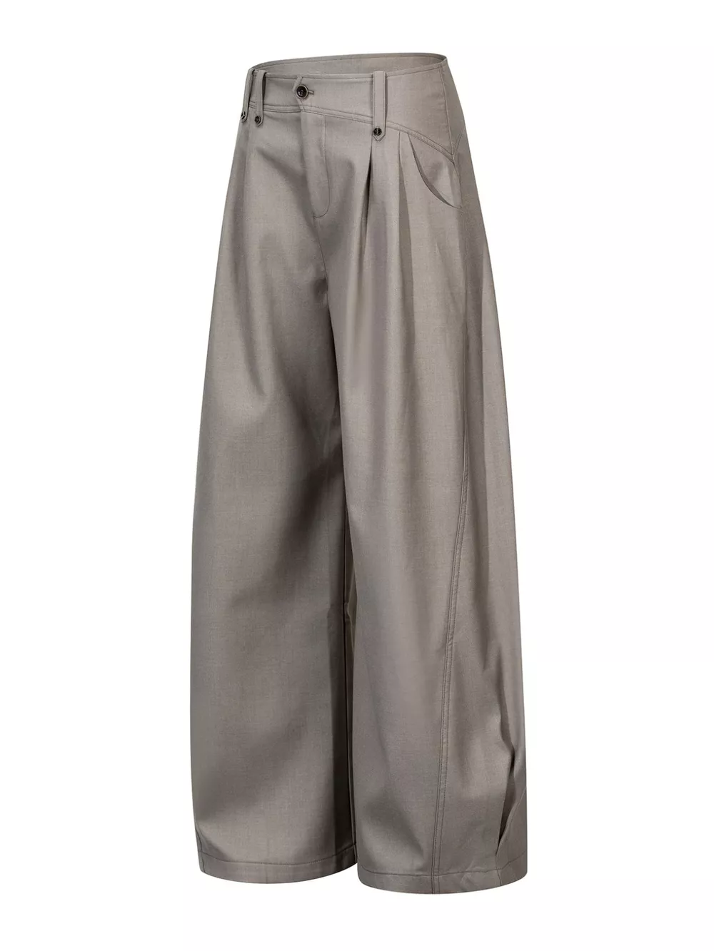 Men's High-Waisted Wide-Leg Pleated Casual Pants, image 3