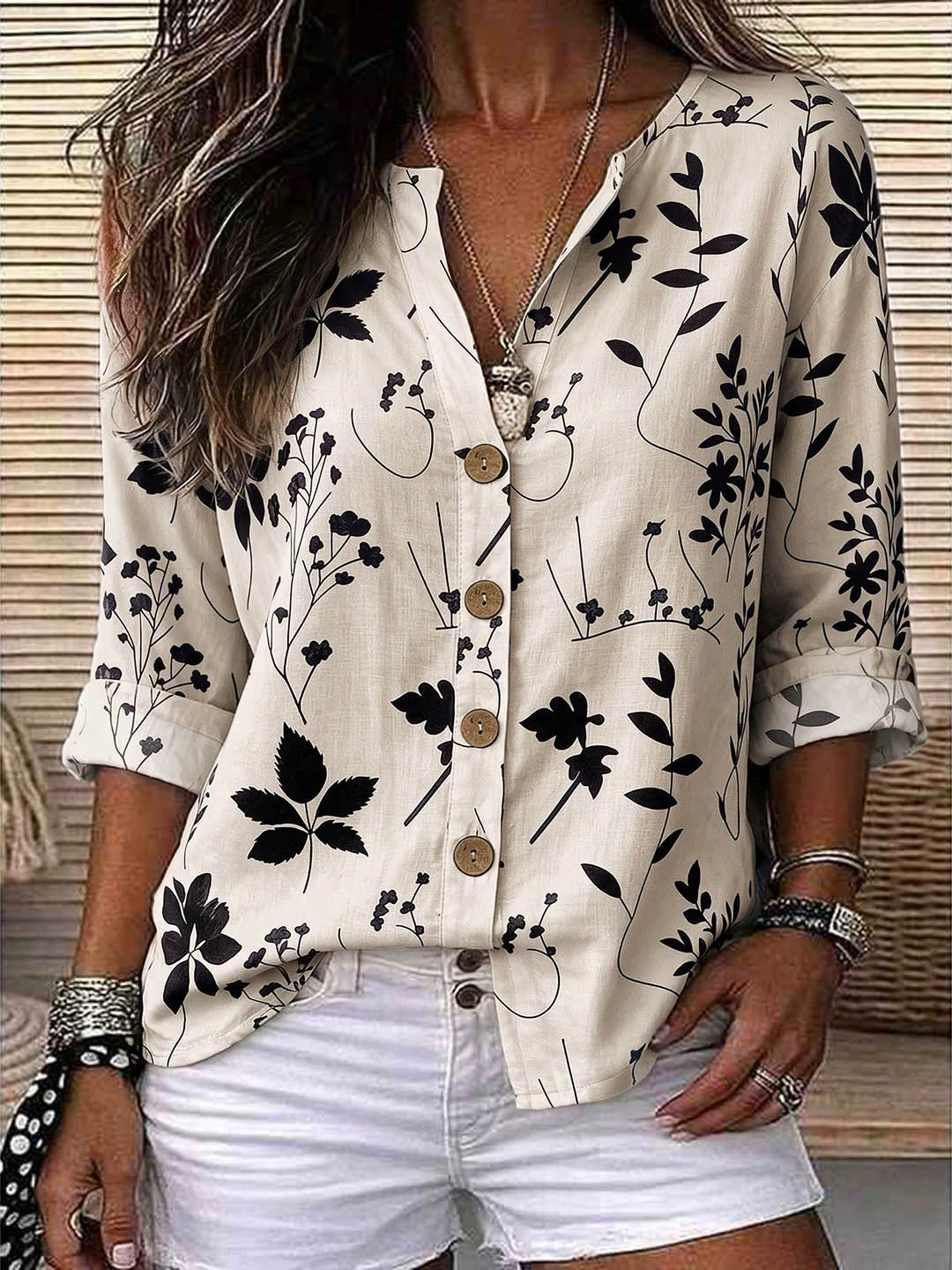 Notched Button Down Shirt, image 57