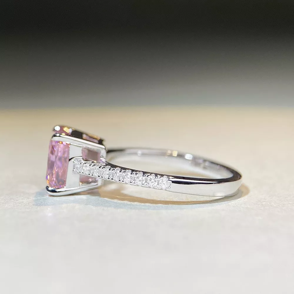 925 Sterling Silver Zircon Square Ring, image 6