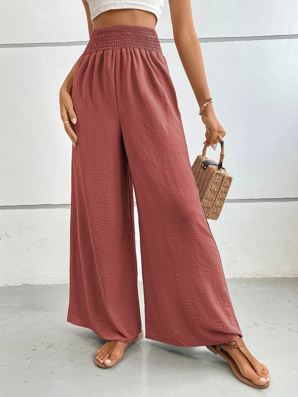 Wide Leg Pants with Pockets, image 11