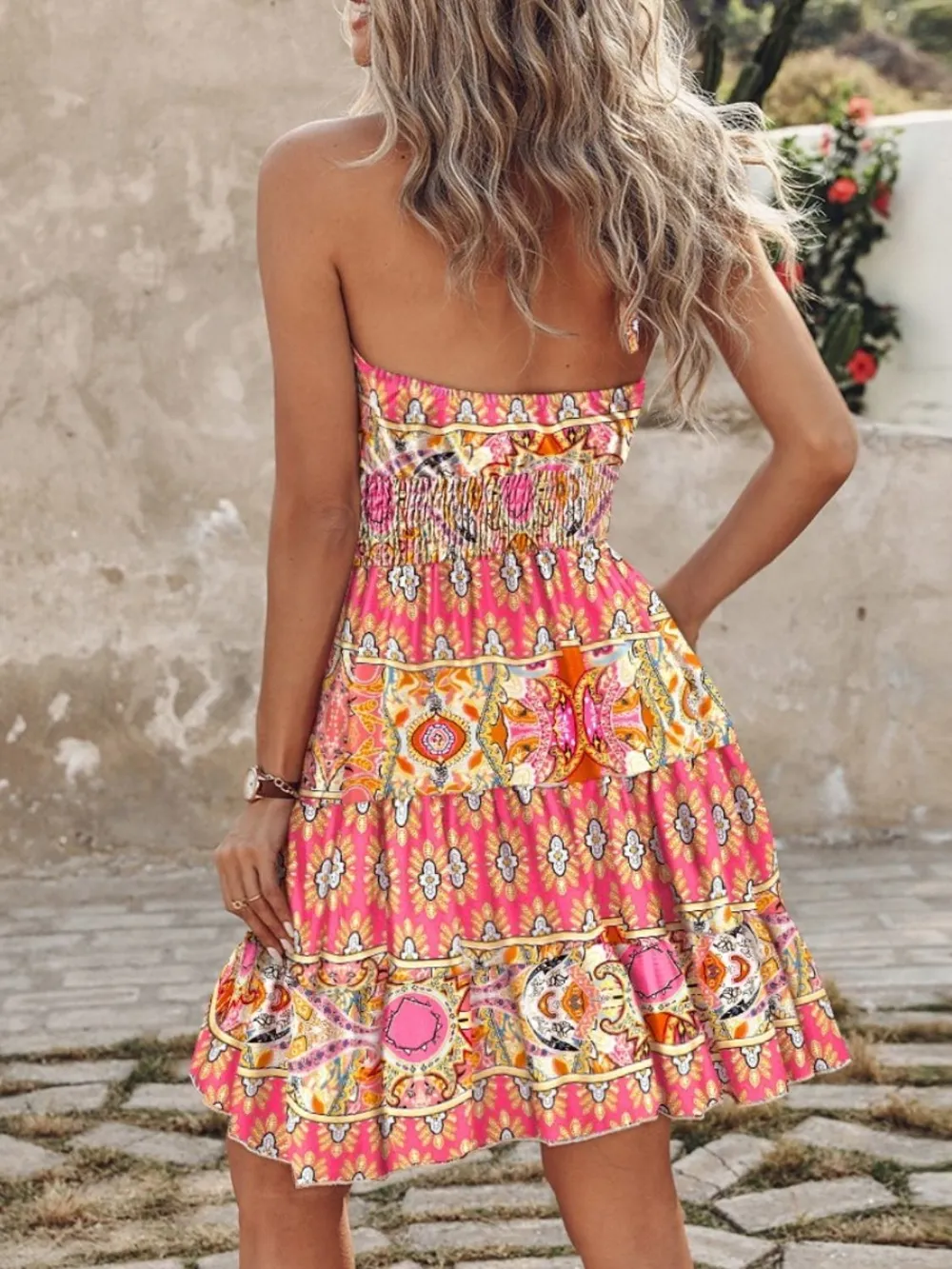 Paisley Print Halter Neck Mini Dress, image 8