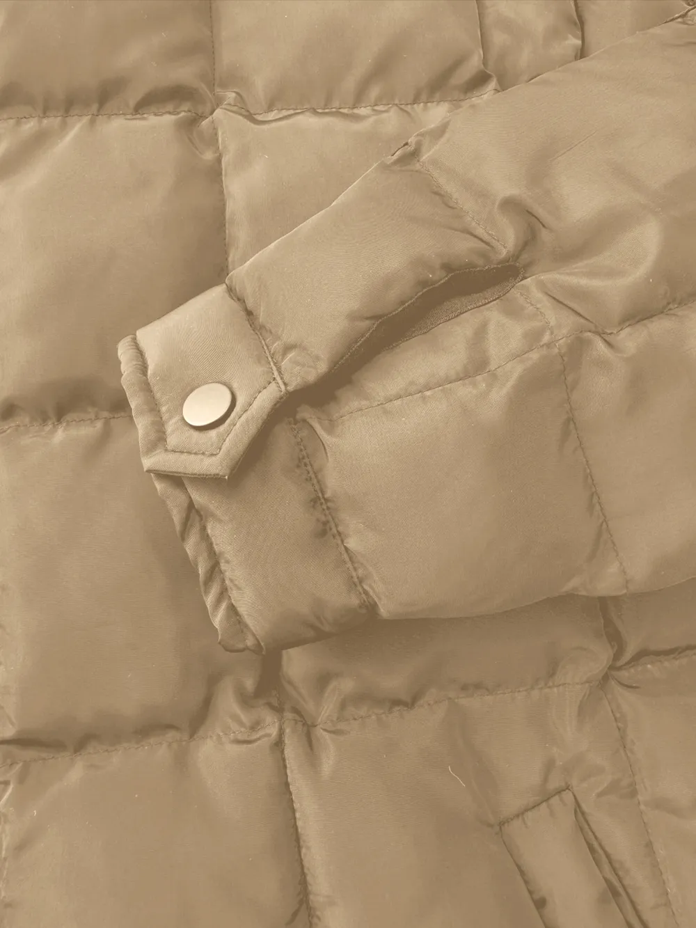Pocketed Plaid Quilted Zip Up Winter Coat, image 8