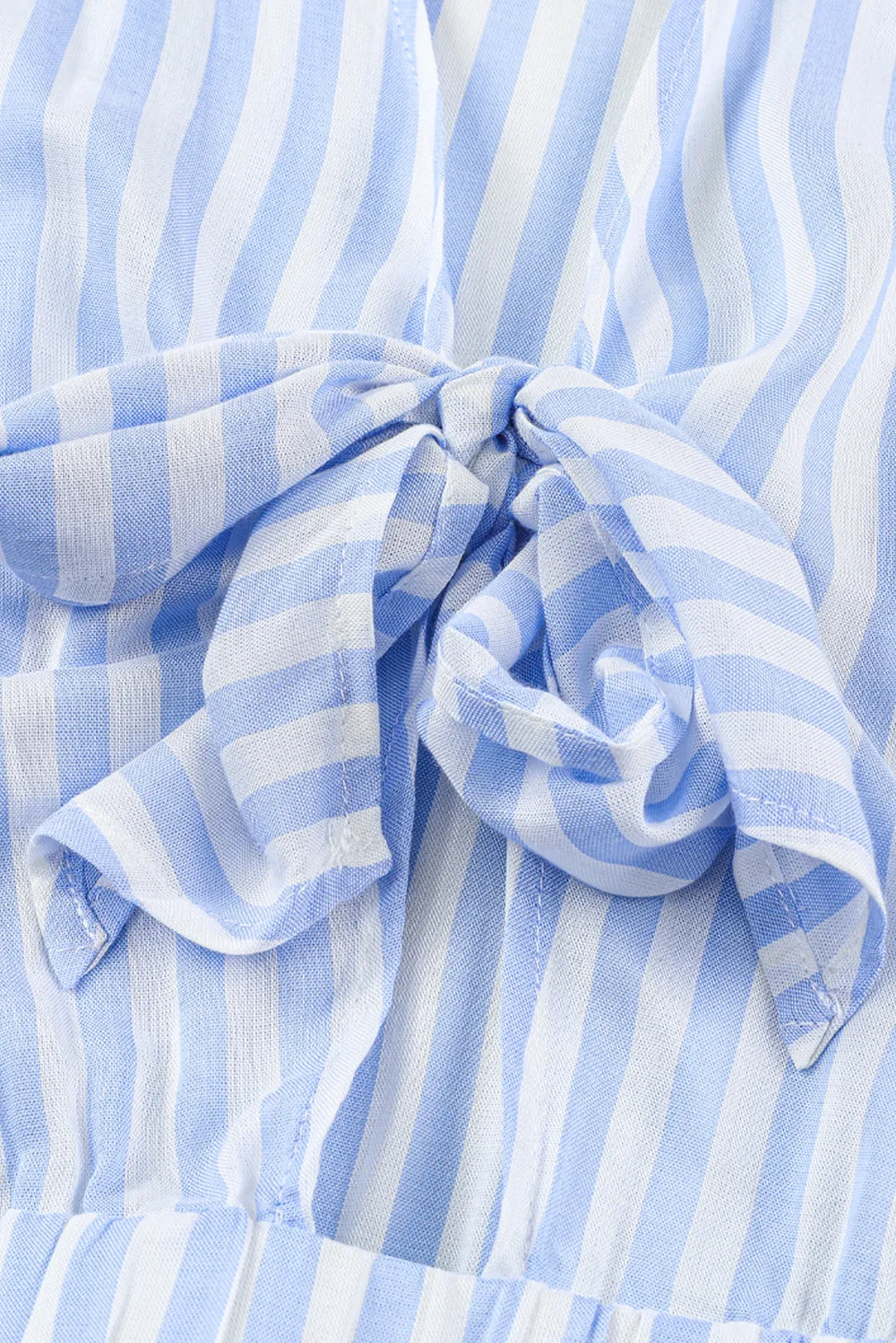 Bow Striped Kimono Sleeve Romper, image 4