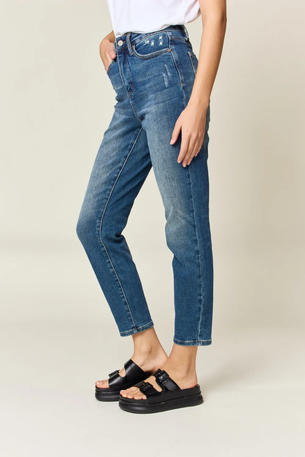Full Size Tummy Control High Waist Slim Jeans, image 7