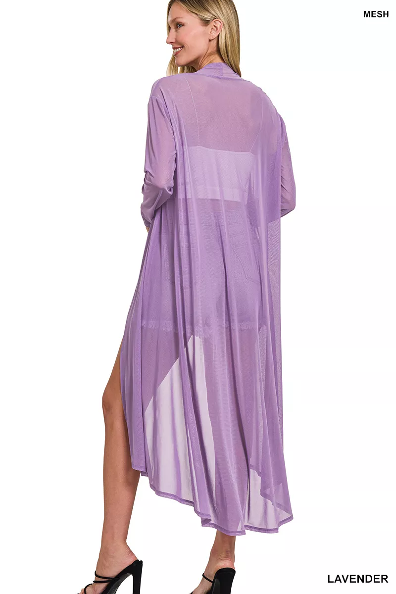 Mesh Open Front Cardigan, image 5