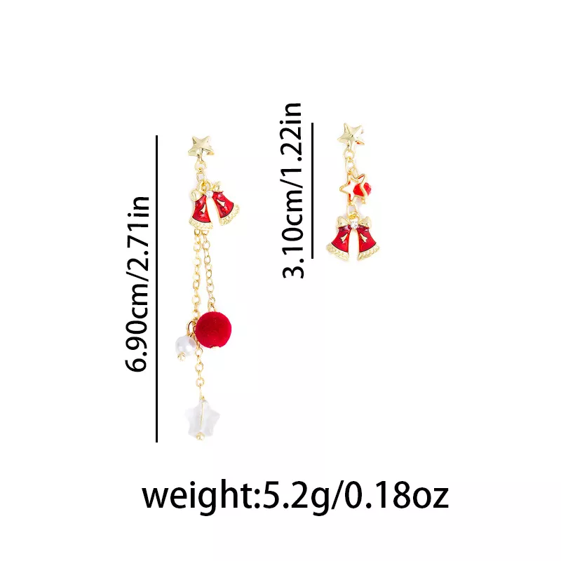 18K Gold-Plated Christmas Bell Earrings, image 6