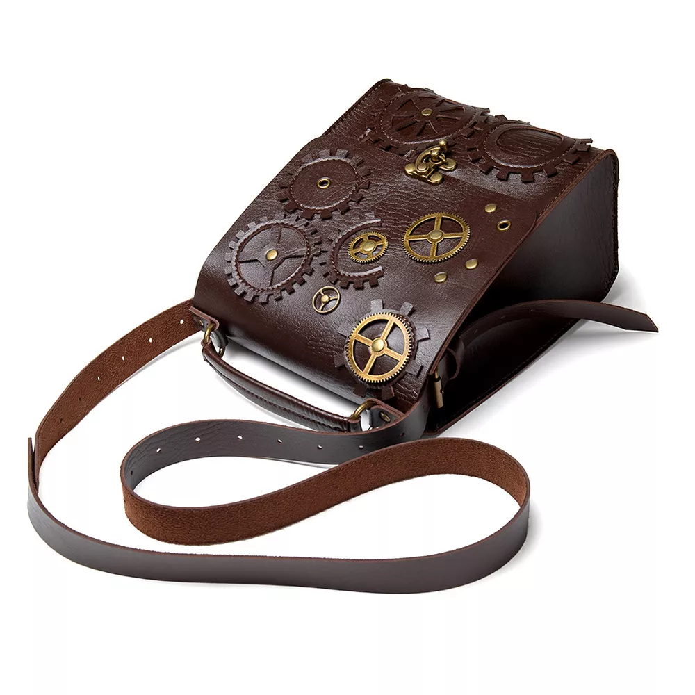 Steampunk Gear Decorated Crossbody Bag, image 3