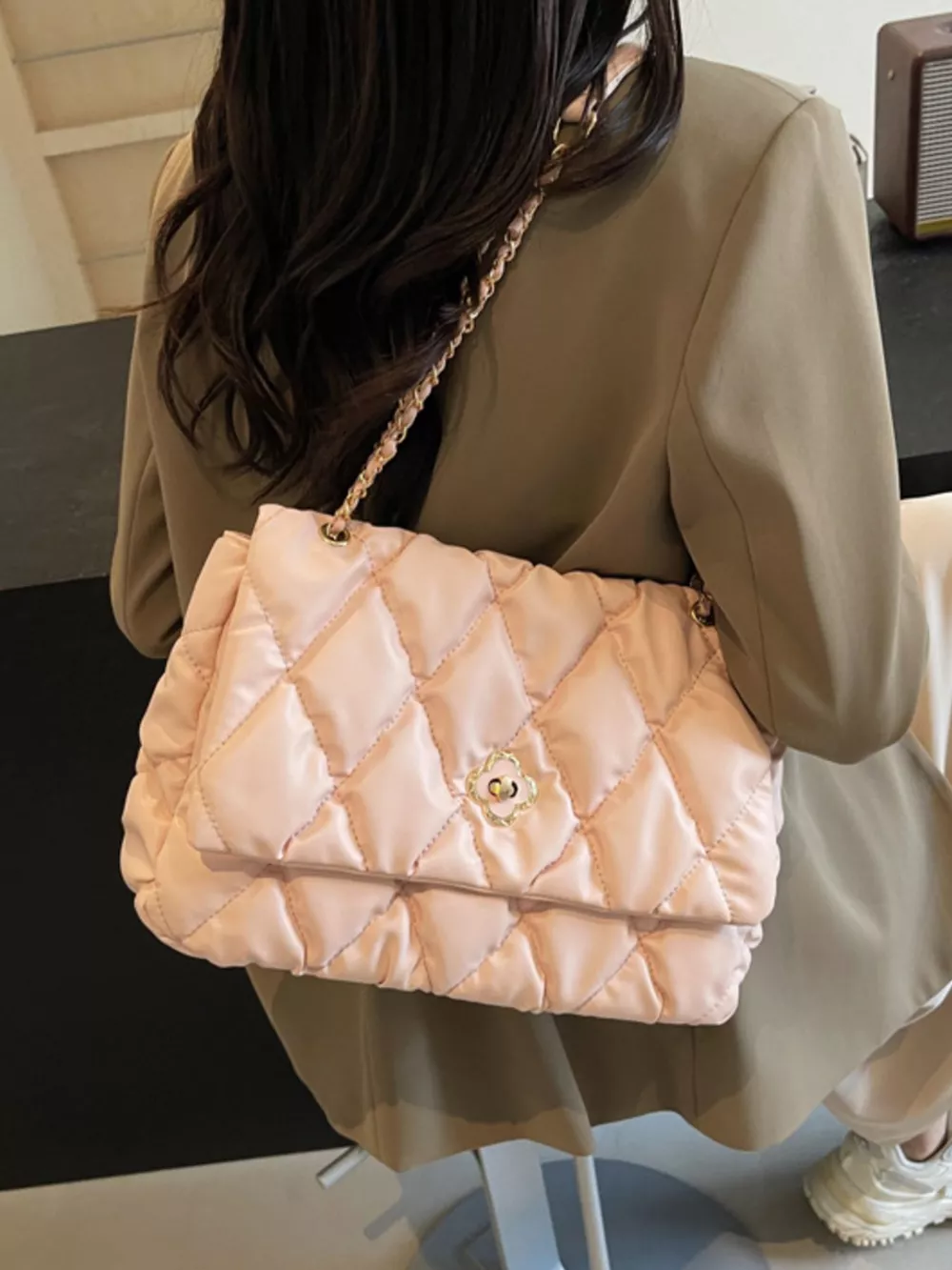 Quilted Chain Shoulder Bag, image 5
