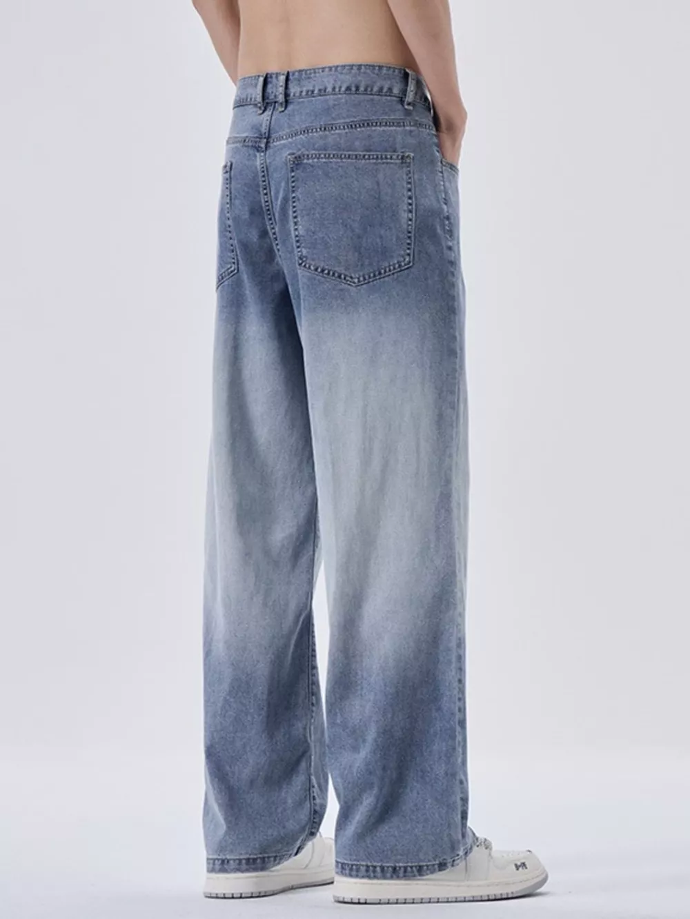 Men's Vintage Washed Straight Fit Pants